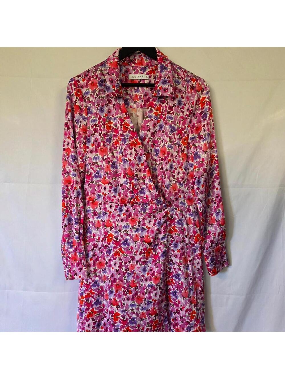 JustFab Women's Multi and Pink Dress